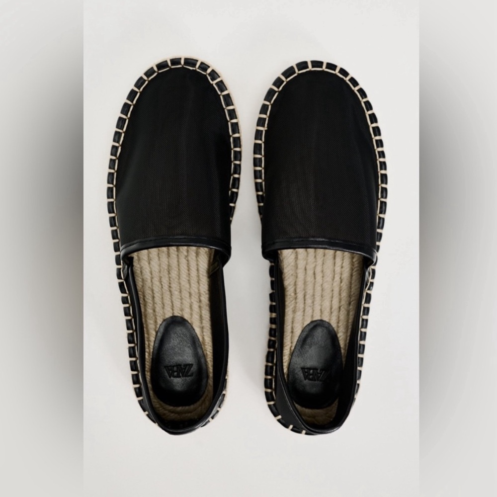 ZARA MESH ESPADRILLES | BLACK REF. NWT SIZE 9❣️❣️🔥